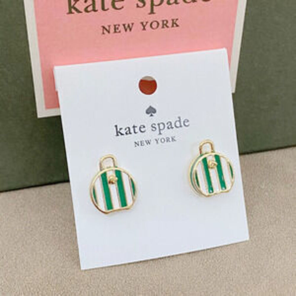 kate spade Enamel Inlay Bag Shape Stud Earrings